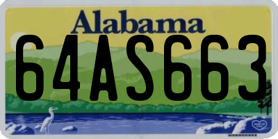 AL license plate 64AS663