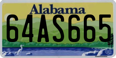 AL license plate 64AS665