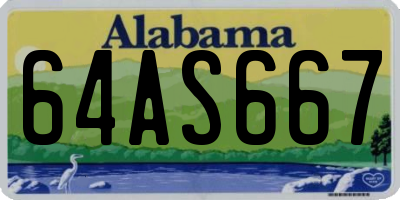 AL license plate 64AS667
