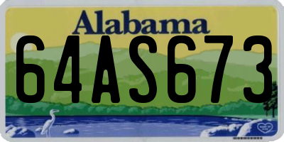 AL license plate 64AS673