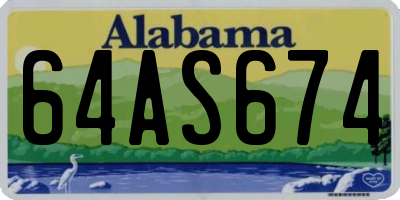AL license plate 64AS674