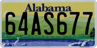 AL license plate 64AS677
