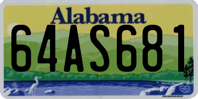 AL license plate 64AS681