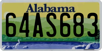 AL license plate 64AS683