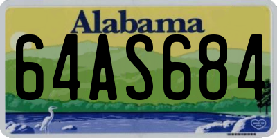 AL license plate 64AS684