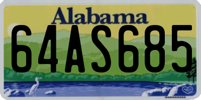 AL license plate 64AS685