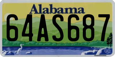 AL license plate 64AS687