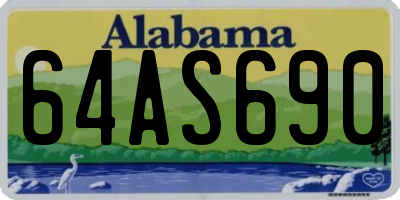 AL license plate 64AS690
