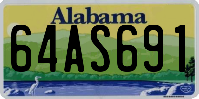 AL license plate 64AS691
