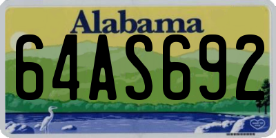 AL license plate 64AS692