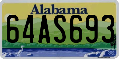 AL license plate 64AS693