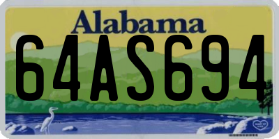 AL license plate 64AS694