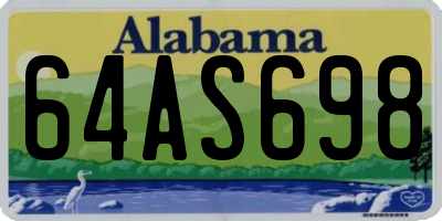 AL license plate 64AS698