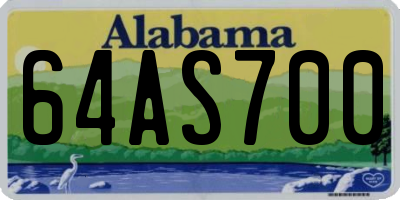 AL license plate 64AS700
