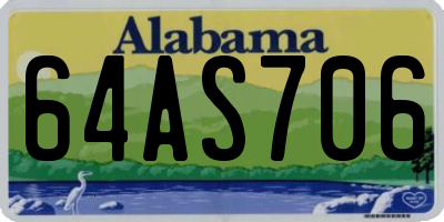 AL license plate 64AS706