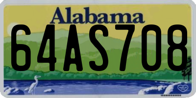 AL license plate 64AS708
