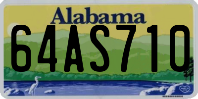 AL license plate 64AS710