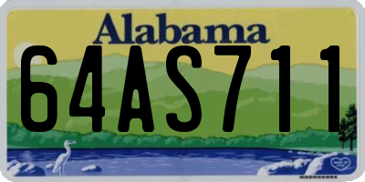 AL license plate 64AS711