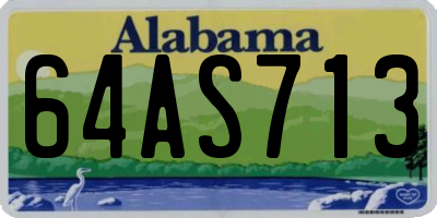 AL license plate 64AS713