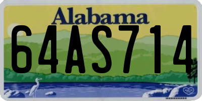 AL license plate 64AS714