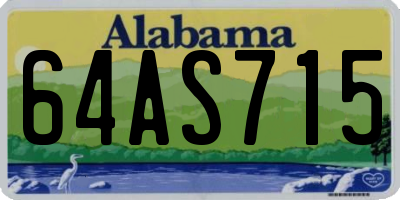 AL license plate 64AS715