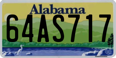 AL license plate 64AS717