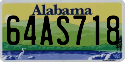 AL license plate 64AS718