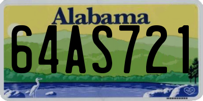 AL license plate 64AS721