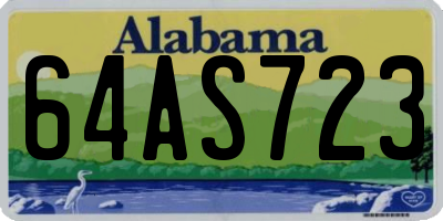 AL license plate 64AS723