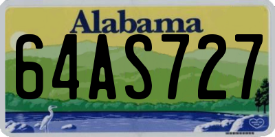 AL license plate 64AS727