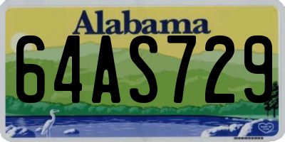 AL license plate 64AS729