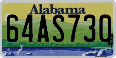 AL license plate 64AS730