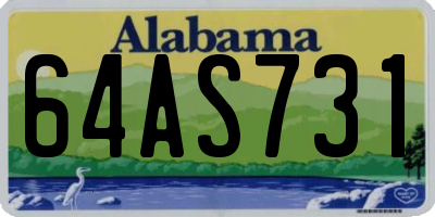AL license plate 64AS731