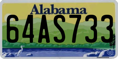 AL license plate 64AS733