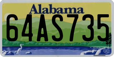 AL license plate 64AS735