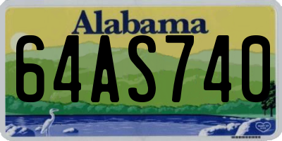 AL license plate 64AS740