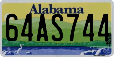 AL license plate 64AS744
