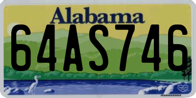 AL license plate 64AS746