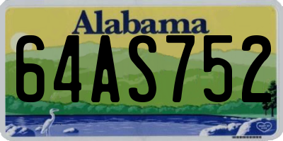 AL license plate 64AS752