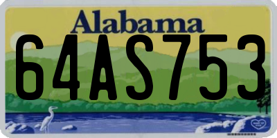 AL license plate 64AS753