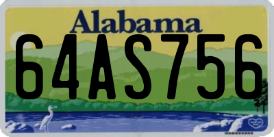 AL license plate 64AS756