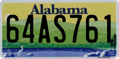 AL license plate 64AS761
