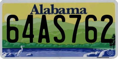 AL license plate 64AS762