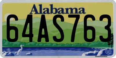 AL license plate 64AS763