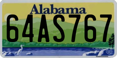 AL license plate 64AS767