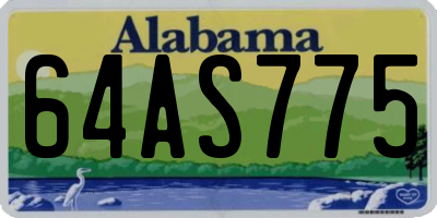 AL license plate 64AS775