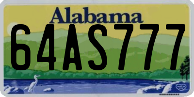 AL license plate 64AS777