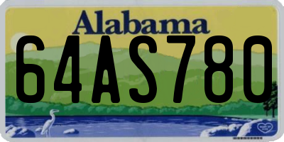 AL license plate 64AS780