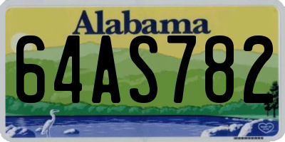 AL license plate 64AS782
