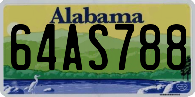 AL license plate 64AS788